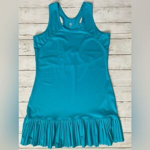Tail Coletta Racerback Athletic Dress, fun pleated hem, super cute turquoise M